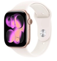 APPLE Watch serije 11, GPS, 42 mm + remen, M/L, bež (ružičasto zlato) (MEU44WF/A)