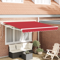 Automatska uvlačiva tenda 3.5 x 2.5 m, crvena