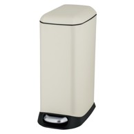 WENKO Krem željezna kanta za smeće s pedalom 12 l Design