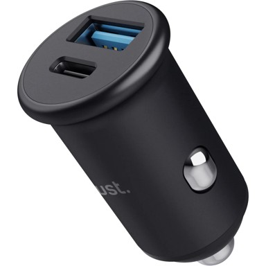 TRUST Auto punjač Maxo, 38W, 2 USB priključka, crni