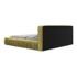 MAKAMII Bračni tapecirani krevet Keoni 180x200 cm s prostorom za odlaganje i okvirom od letvica, žuti