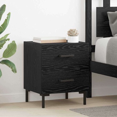 Noćni ormar s ladicama 2 kom 40 x 35 x 47,5 cm, crni hrast