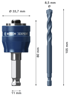 BOSCH Professional 2-dijelni set adaptera za Expert Power Change Plus sustav pile za rupe, 11 mm, TCT svrdlo, 8,5 x 105 mm (2608900526)