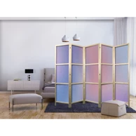 Japanski paravan Rainbow Gradient - nježan višebojni gradijent koji podsjeća na maglu 225 x 172
