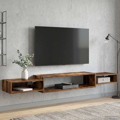TV ormar za montažu na zid 180 cm, dimljeni hrast