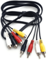 CABLETECH Cinch kabel 4x muški / 4x ženski 1,5 m