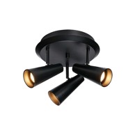 MARKSLOJD Crna stropna svjetiljka Crest, ø 36 cm