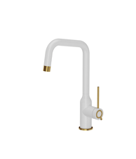 QUADRON Slavina Natalie, snježno bijela, nano PVD zlato