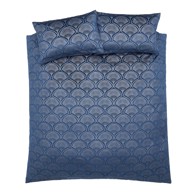 CATHERINE LANSFIELD Posteljina Art Deco Pearl za bračni/produženi krevet 230x220 cm Plava