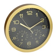 Zidni sat, crno, zlatni