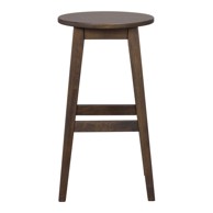 ROWICO Tamno smeđe barske stolice u setu 2 kom od punog hrasta (visine sjedala 65 cm) Austin 