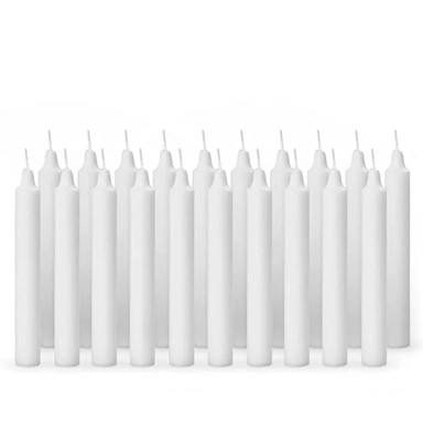 Svijeća, 19,5 x 2,1 cm, bijela, 50 kom