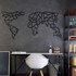 Metalna zidna dekoracija Map of the World Clear, 85 x 170 cm