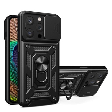 MG Maskica za iPhone 15 Pro, Hybrid Armor Camshield, crna
