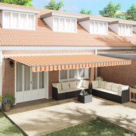 Automatska uvlačna tenda, 600x300 cm, žuta i narančasta  
