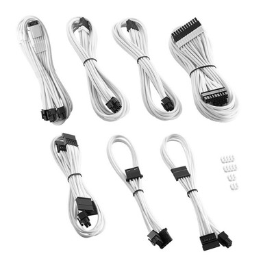 CABLEMOD C-Series Pro ModMesh 12VHPWR set kabela za Corsair RM, RMi, RMx (Black Label), bijeli CM-PCSR-16P3KIT-NKW-R