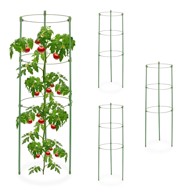NORTHIX Nosači za biljke 60 cm set od 4 kom metal plastika, zeleni
