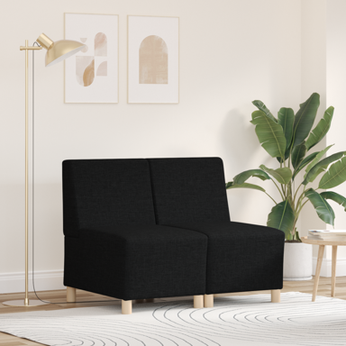 Sofa stolica 2 kom, tkanina, crna