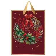 INTERDRUK Vrećica ukrasna Burgundy, 26,5x33x13 cm novogodišnja