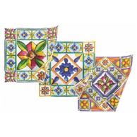 VILLA D'ESTE Plastični podmetači 6 kom 37x37 cm Costiera 