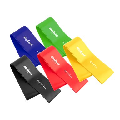 REBEL ACTIVE Set elastičnih traka za vježbanje Mini Band L, lateks, 5 kom., 2,3–18,2 kg