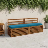 Jastučići za klupu Soest 2 kom 200 x 40 x 8 cm od poliestera, svjetloplavi