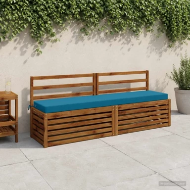 Jastučići za klupu Soest 2 kom 200 x 40 x 8 cm od poliestera, svjetloplavi