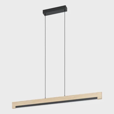 EGLO Visilica Camacho 1xLED 25W dimabilna, drvo, crna