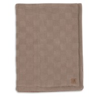 JOLLEIN Dekica 75×100 cm Box Knit Milky Coffee/Velvet GOTS