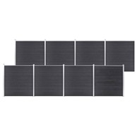 Vrtna ograda WPC 1391 x 186 cm siva