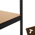 NORTHIX Stalak za odlaganje 180 x 90 x 40 cm s 5 polica, crni