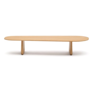 KAVE HOME Stolić za kavu Pirita 64x146 cm od punog hrasta prirodni