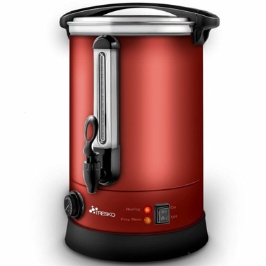 TRESKO Grijač za kuhano vino 6,8 l, crveni