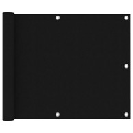 Balkonski zastor crni 75 x 300 cm od tkanine Oxford