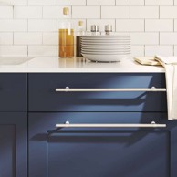 Ručke za ormarić 10 kom, 320 mm, nehrđajući čelik, srebrna