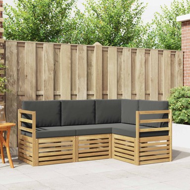 Setovi sofa, 4 kom, 185.5 x 126.5 x 73 cm, bijelo-antracit