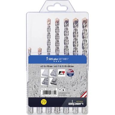 ALPEN Set svrdla za beton, 5-10 mm, 7 kom/set