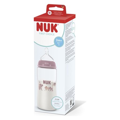 NUK Plastična bočica First Choice, 300 ml, sort
