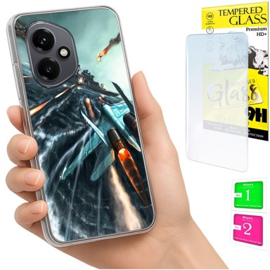 Maskica za Honor X7d / 400 Smart, kućište foto, poleđina, futrola + staklo 9H
