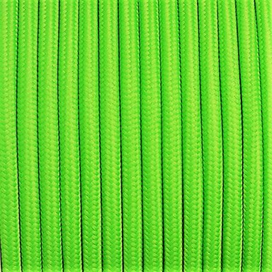 Dekorativni kabel, tekstilni 2×0.75, zeleni, 10 m