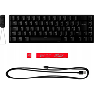HYPERX Gaming tipkovnica Alloy Origins 65 HX Red HKBO1T-RD-NO/E, USB, nordijski, crna