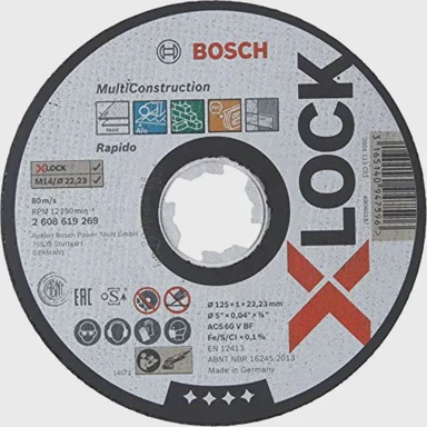 BOSCH Rezna ploča X-LOCK Rapido, višenamjenska, 125 x 1 x 22,23 mm