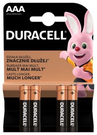DURACELL Baterija Basic Alkaline AAA, LR03/MN2400, 4 komada