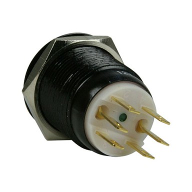 LAMPTRON Vandalizam-otporni prekidač 19mm SW1913L-H, zeleni