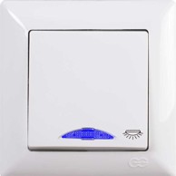 Prekidač za svjetlo s indikatorom, 10 A, tipkalo