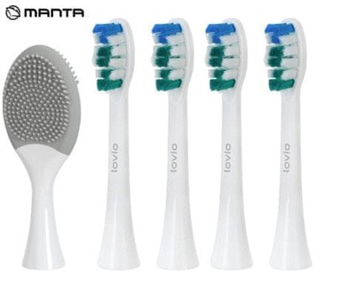 MANTA LOVIO SonicProtect PRO Glave za električnu četkicu, 5 kom, mekane, bijele
