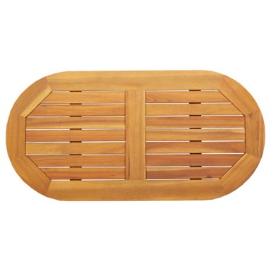 Ovalna stolna ploča, 90 x 45 x 2.2 cm, čvrsto bagremovo drvo