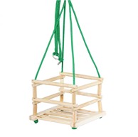 Drvena ljuljačka s ogradom