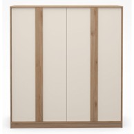 MARCKERIC Krem/u prirodnoj boji ormar u dekoru hrasta 180x197,5x53 cm Dennis 