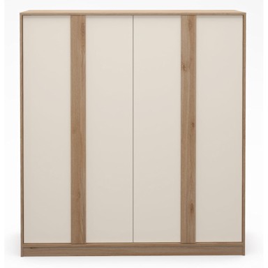 MARCKERIC Krem/u prirodnoj boji ormar u dekoru hrasta 180x197,5x53 cm Dennis 